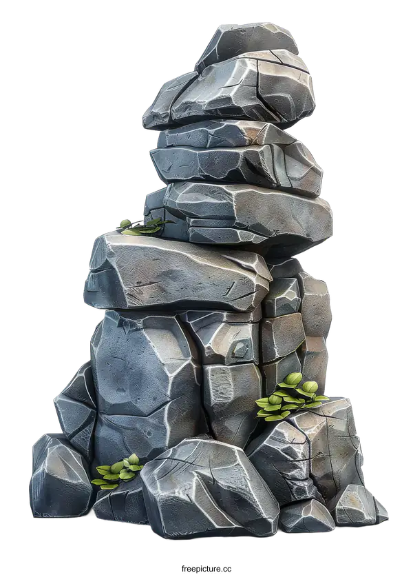 [Transparent Background PNG]Stone Tower on a transparent background