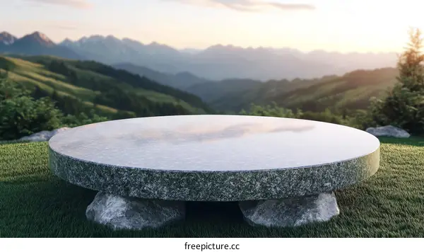 Granite Tabletop with Mountain View