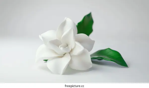 3D rendering of a white gardenia flower