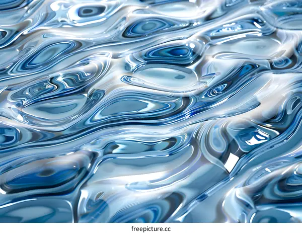 Blue Abstract Liquid Background