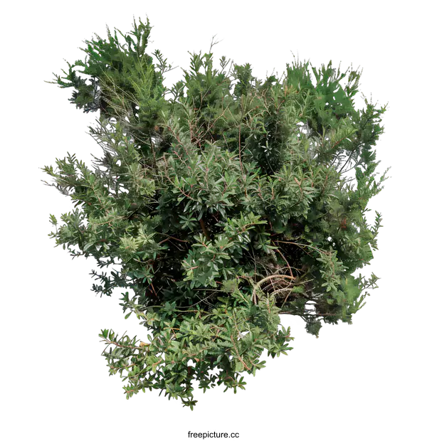 [Transparent Background PNG]Green Bush Isolated on White Background