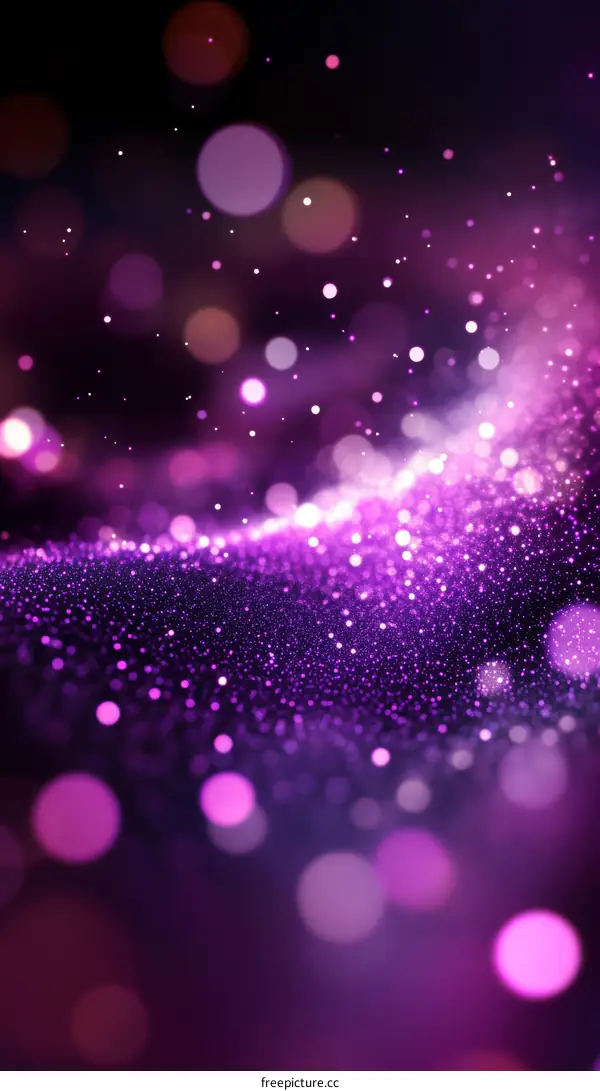 Abstract Purple Glitter Bokeh Background
