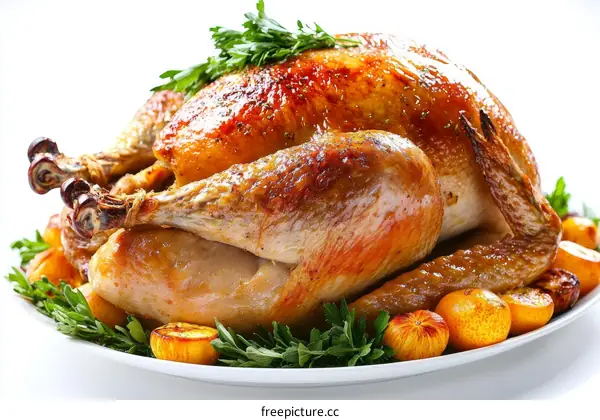 Roasted Thanksgiving Turkey on a Plate