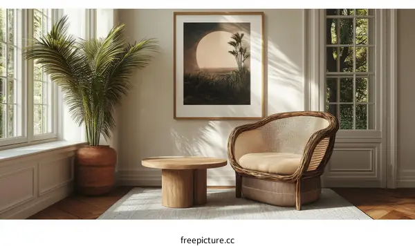 Cozy Living Room Interior Design with Natural Elements