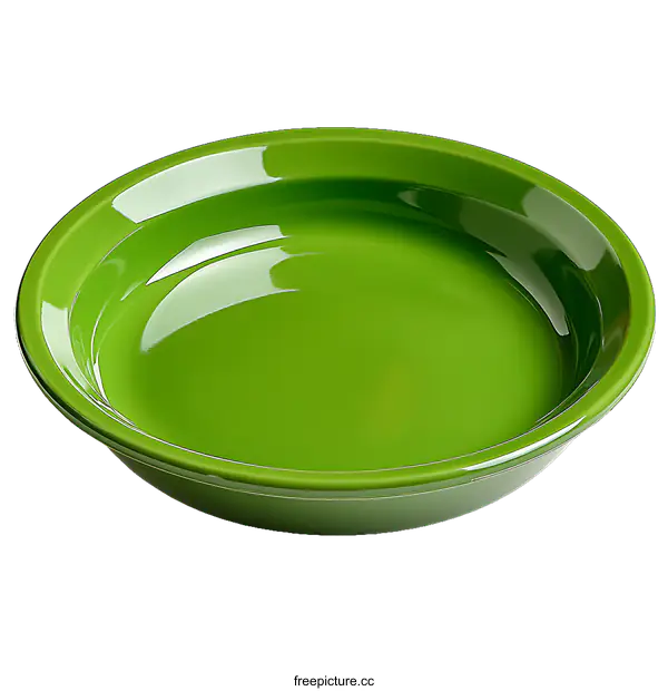 [Transparent Background PNG]Green Ceramic Plate Design