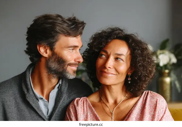 Couple Portrait in a Cozy Interior Setting