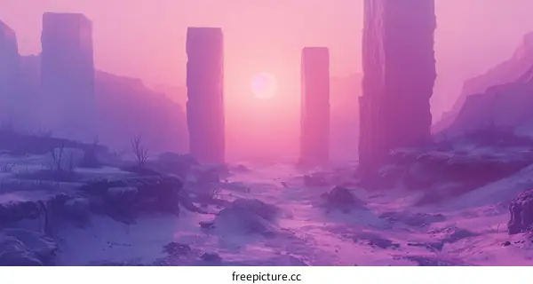 Monoliths on a Distant Planet