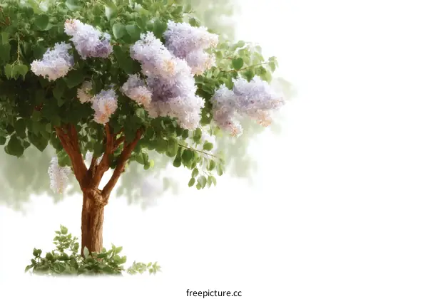 Beautiful Lilac Tree in Springtime