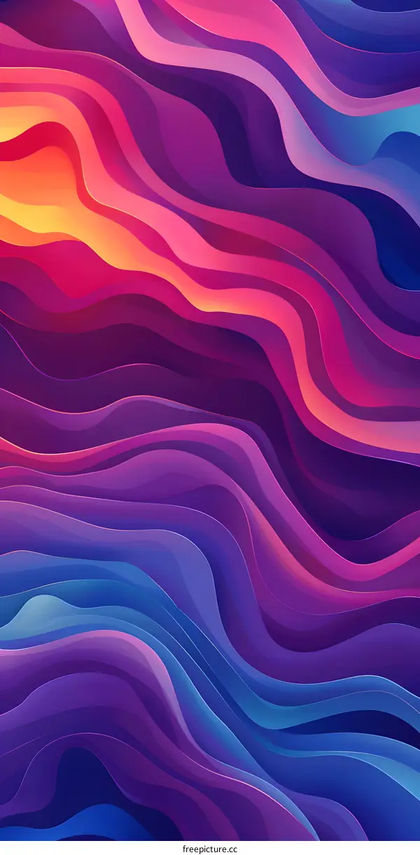 Abstract Colorful Wavy Lines Background