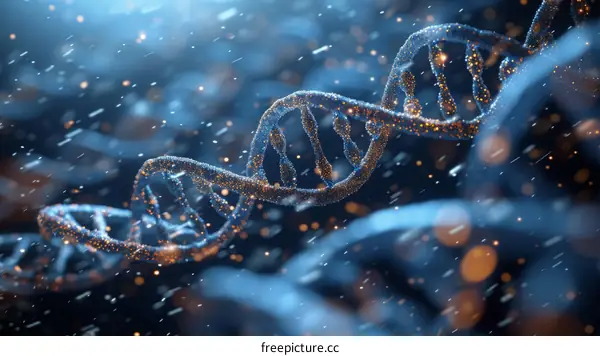 Double helix structure of DNA molecule