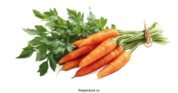 [Transparent Background PNG]Fresh Bunch of Baby Carrots with Greens