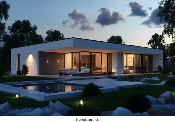 Modern Minimalist House Design With Swimming Pool