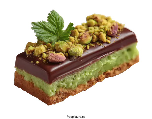 [Transparent Background PNG]Pistachio Chocolate Dessert Bar
