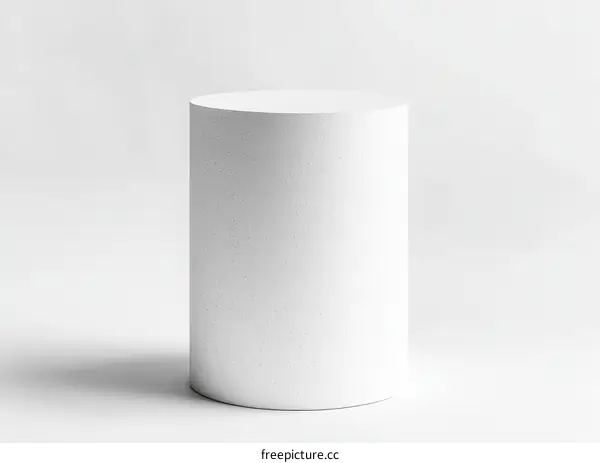 Simple White Cylinder Display
