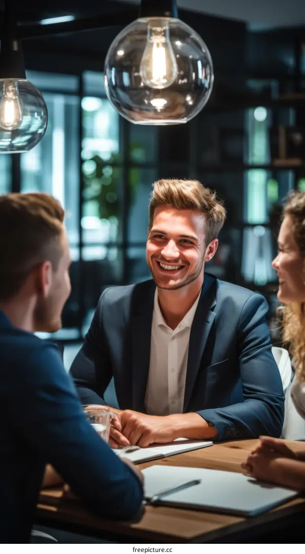 Business meeting in a modern office