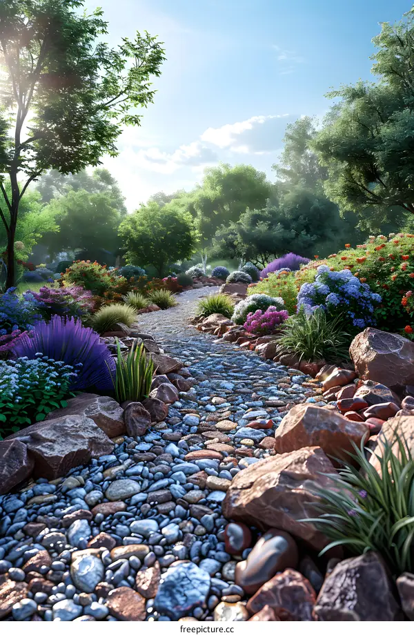 Cobblestone Garden Path