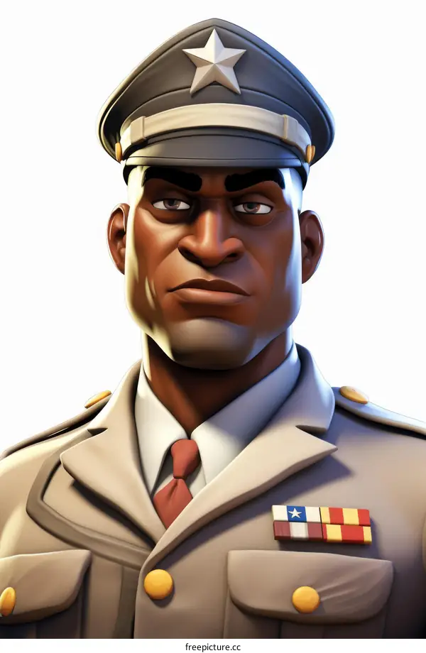 African American male soldier