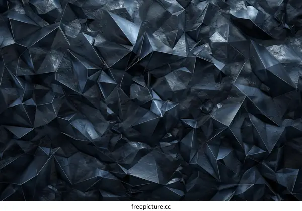 Black 3D crystals background