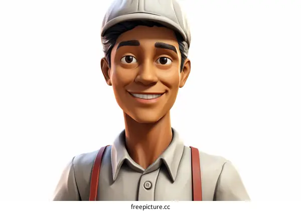 Smiling delivery man