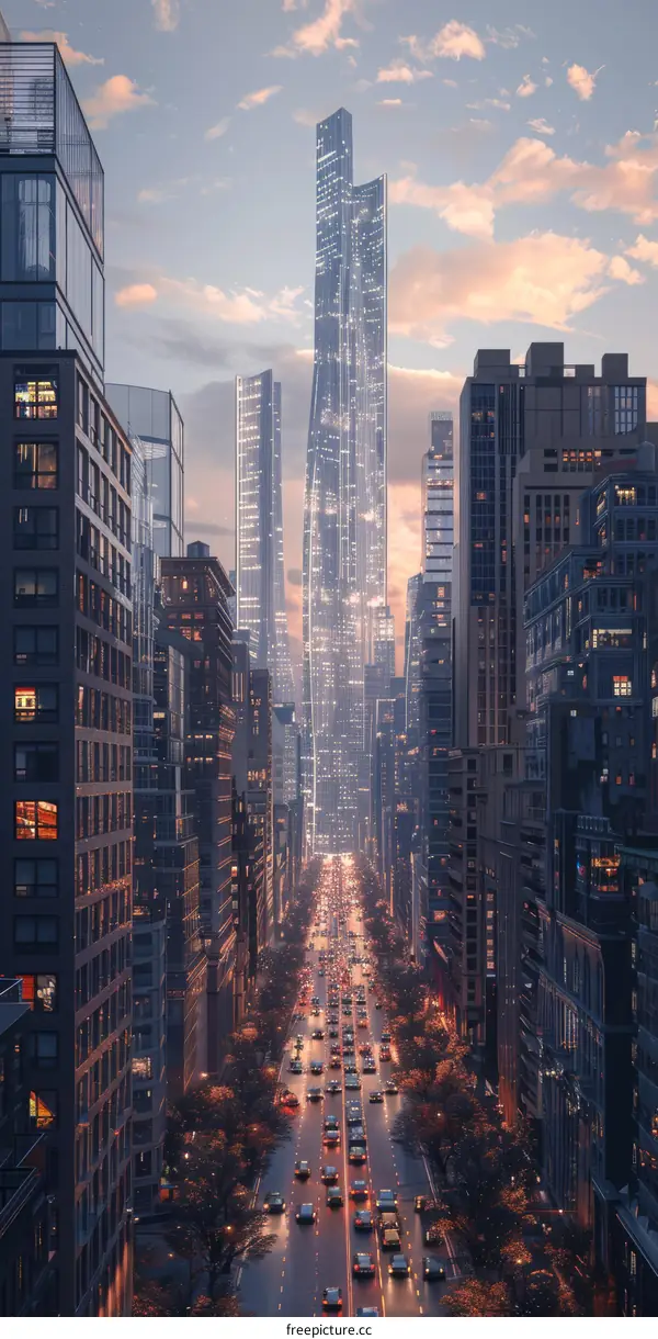 Skyscrapers on Fifth Avenue in Manhattan, New York City