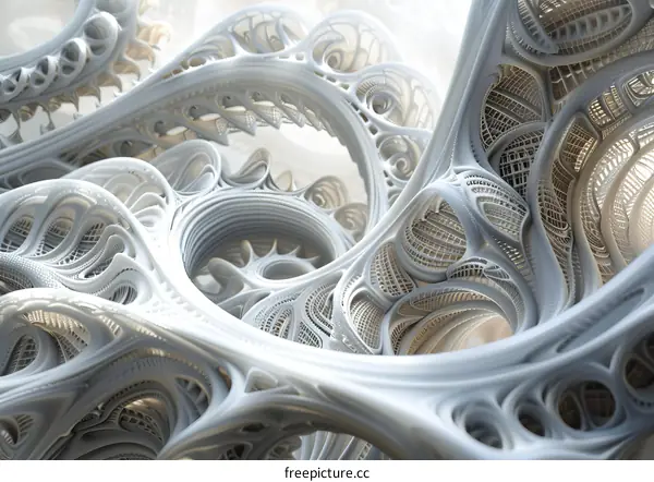 Eerie White Organic Structure