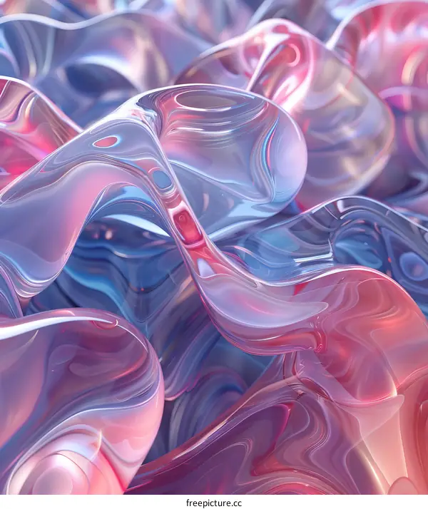 Abstract Liquid Forms in Vibrant Colors