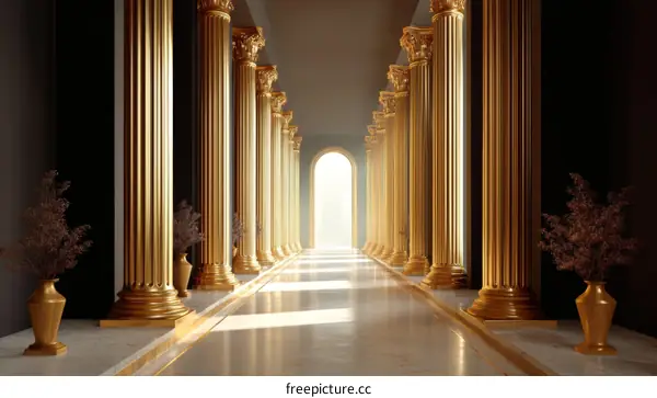 Golden Pillars Corridor Illustrative Design