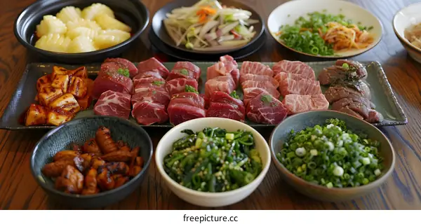 A table full of delicious Japanese food