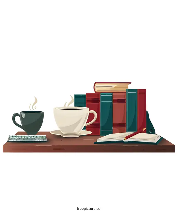 Coffee Break with Books and a Pencil