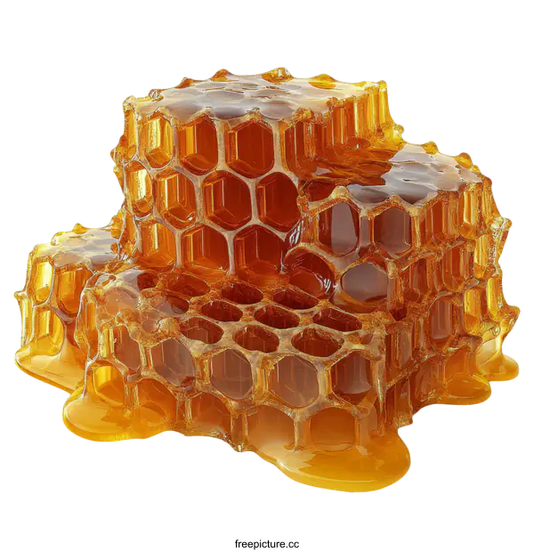 [Transparent Background PNG]Honeycomb Structure Close-up
