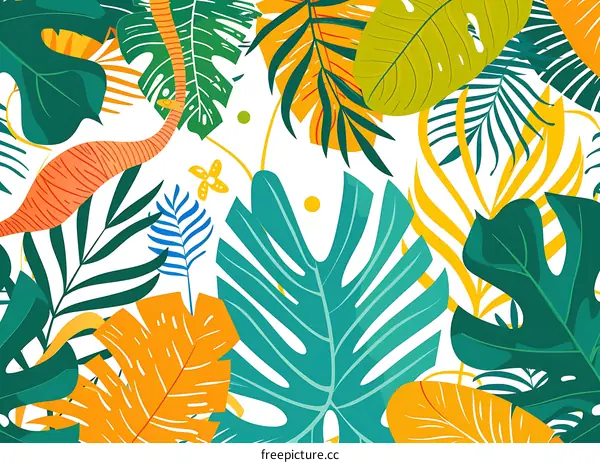 Tropical Leaves Pattern Design