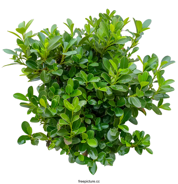 [Transparent Background PNG]Green Bush Top View Isolated on White Background