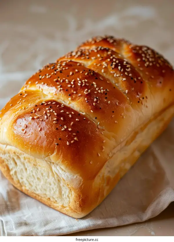 Golden Brown Sesame Seed Bread