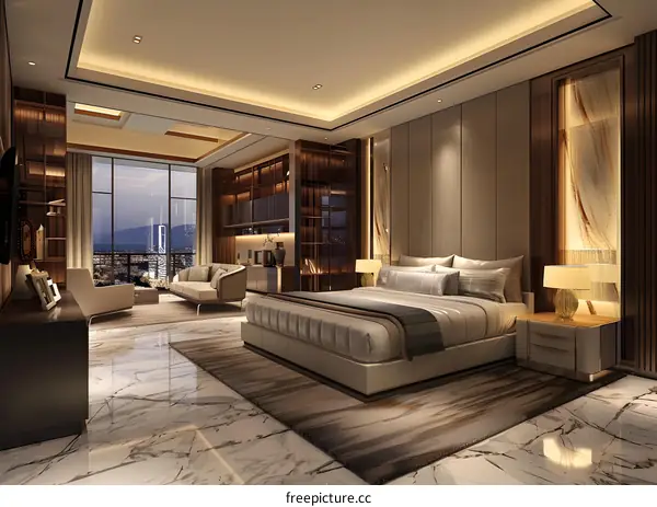 Luxury hotel bedroom