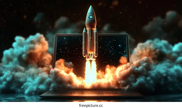 Rocket Launch from a Laptop  Innovative Technology Startup