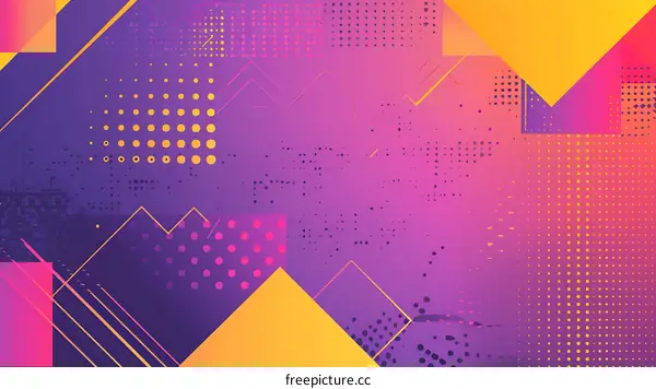 Abstract Geometric Shapes Background with Dotted Texture and Gradient Colors