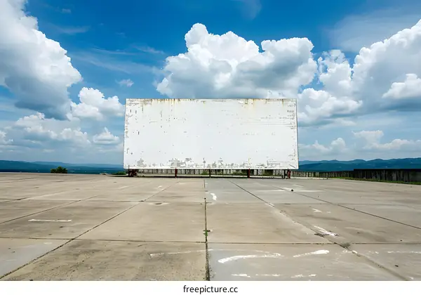 Blank Billboard Against Blue Sky