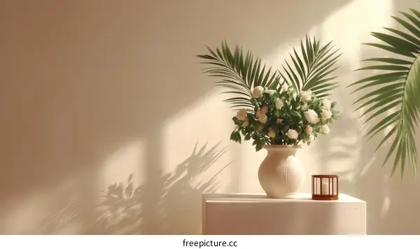 Elegant Floral Arrangement in a Stylish Vase