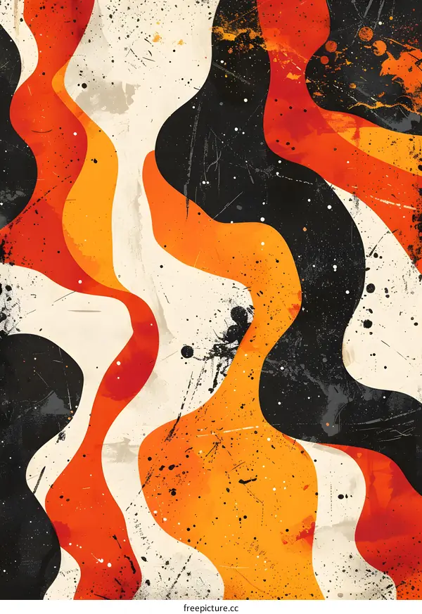 Abstract Background with Hand-drawn Illustration