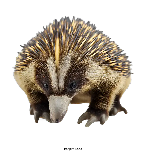 [Transparent Background PNG]Closeup of a Short Beaked Echidna