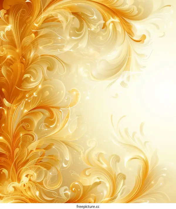 Golden Floral Background - Elegant & Luxurious Design