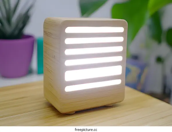 Wooden LED Light Lamp with  Six  Strips