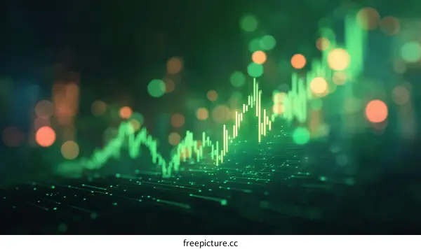 Abstract Financial Chart Visualization