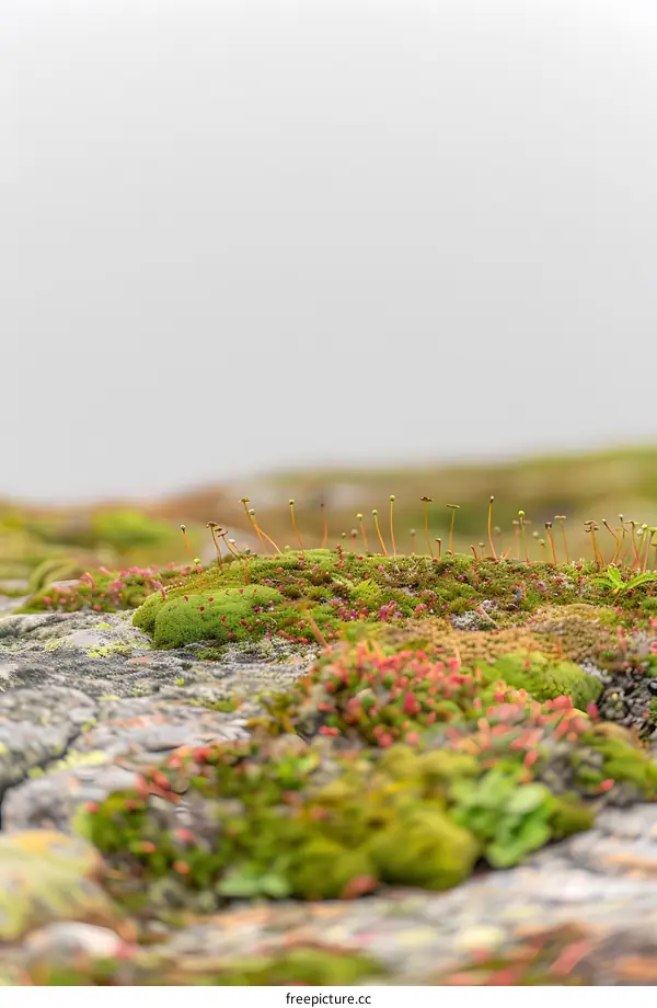 Green Moss On A Rock