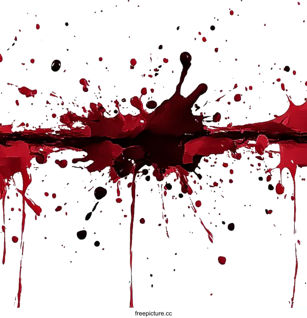 [Transparent Background PNG]Blood Splatter Illustration Background