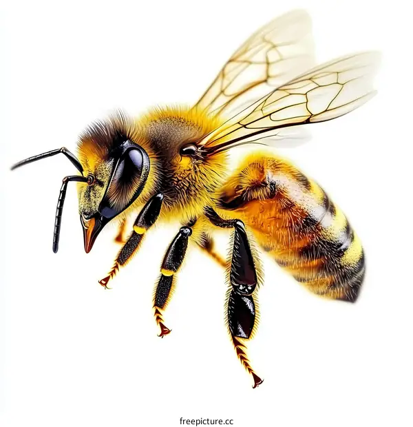 Close-up Macro Photography of a Honeybee