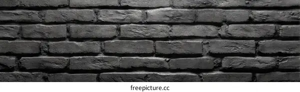 Closeup Dark Grey Brick Wall Texture