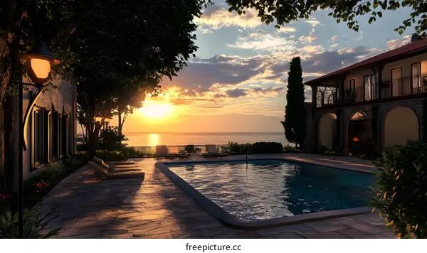 Sunset View Luxury Villa Pool and Garden