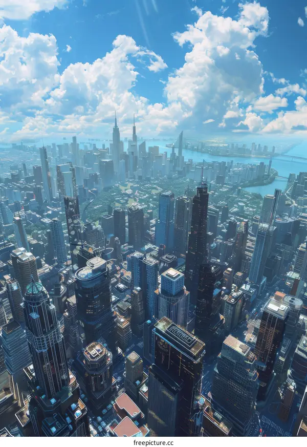 Aerial Panorama of New York City