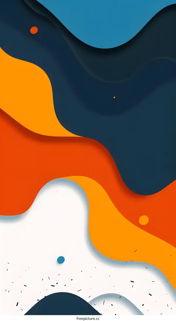 Abstract Background With Wavy Lines And Circles